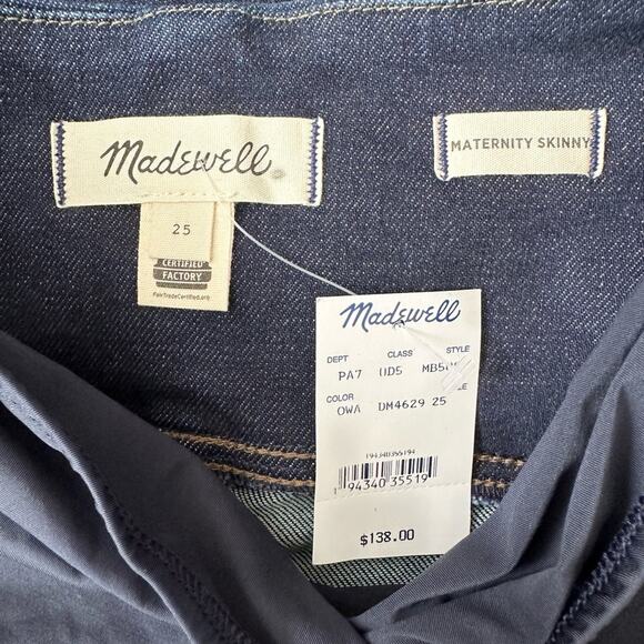 NWT Madewell Maternity Skinny Jeans Size 25 - Picture 5 of 8